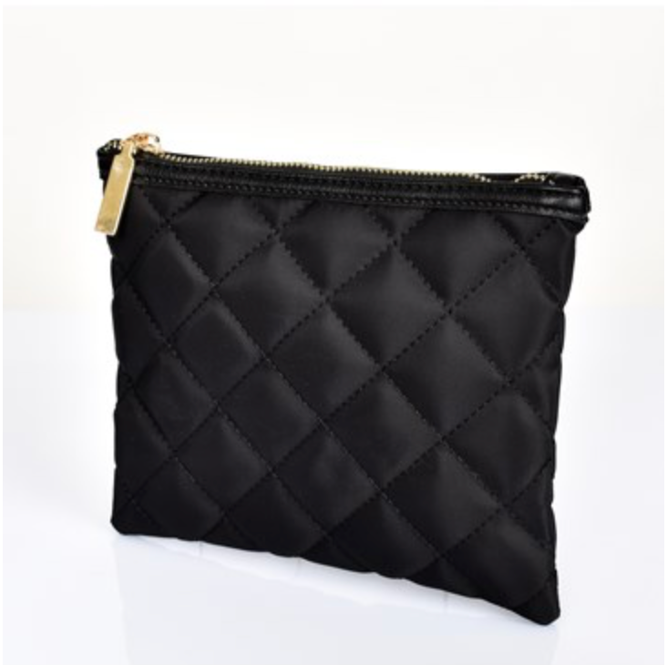 Quilted Zip Top Travel Pouch