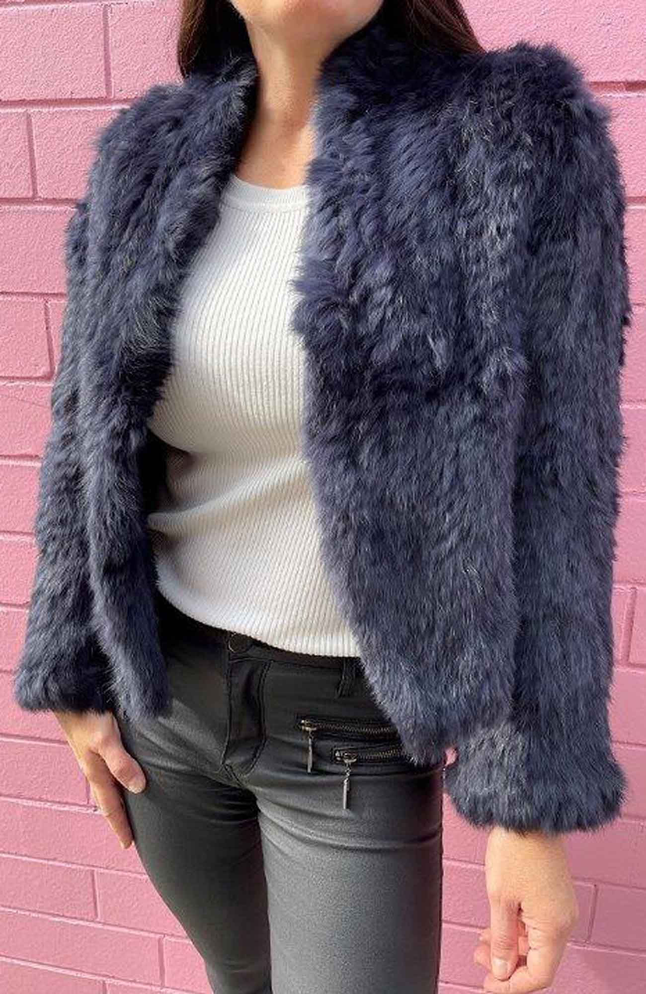 Fur on sale waterfall jacket