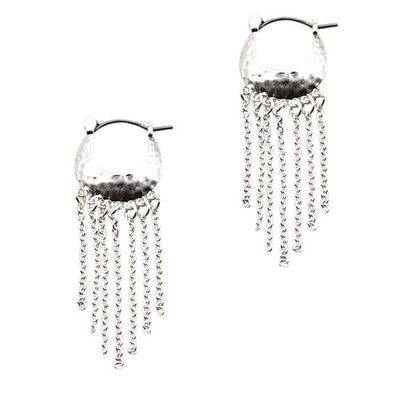 Hammered Chain Tassel Earring