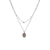 Oval Pendant Ball Chain Necklace